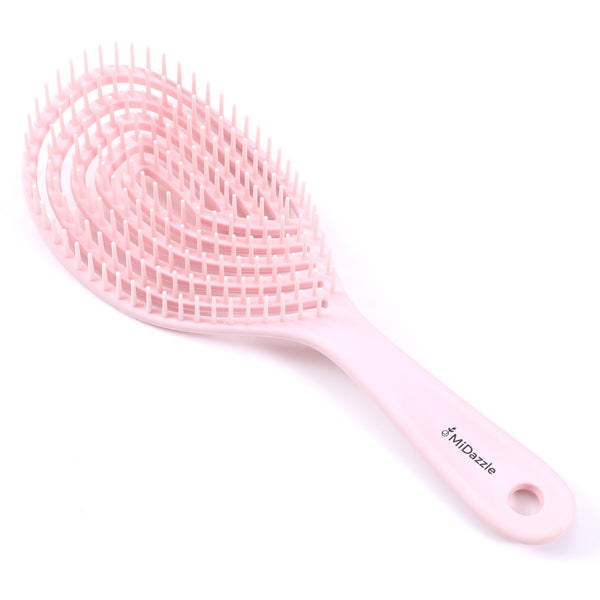 Midazzle Premium Gradient Pink 3D Hair Brush (India's Fastest Growing Hair Brush Brand) For Men & Women | All Hair Types (MDHB00014)