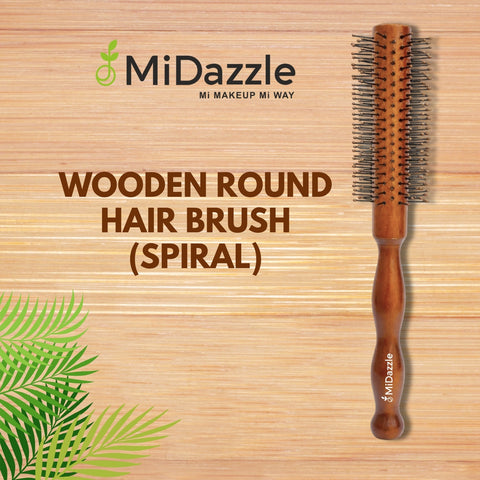 ROUND HAIR BRUSH (WOOD) MIHB0044
