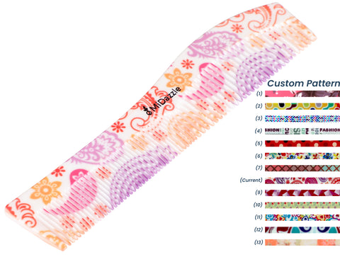 360 Floral Dual Teeth Comb - Large