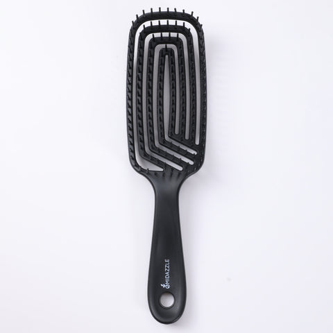 Midazzle Premium Gradient Black 3D Hair Brush (India's Fastest Growing Hair Brush Brand) For Men & Women | All Hair Types (MDHB00015)