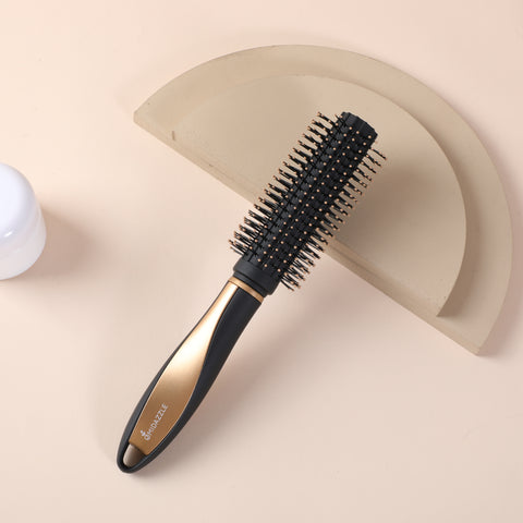 Premium Black Gold Round Hair Brush