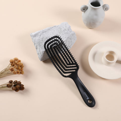 Midazzle Premium Gradient Black 3D Hair Brush (India's Fastest Growing Hair Brush Brand) For Men & Women | All Hair Types (MDHB00015)