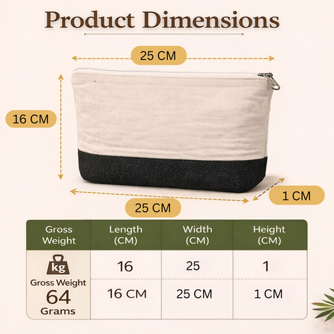 Canvas Zipper Pouch JdCZP2102