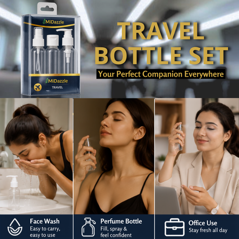 TRAVEL BOTTLE SET OF 3 (60ml Each) MITB9002