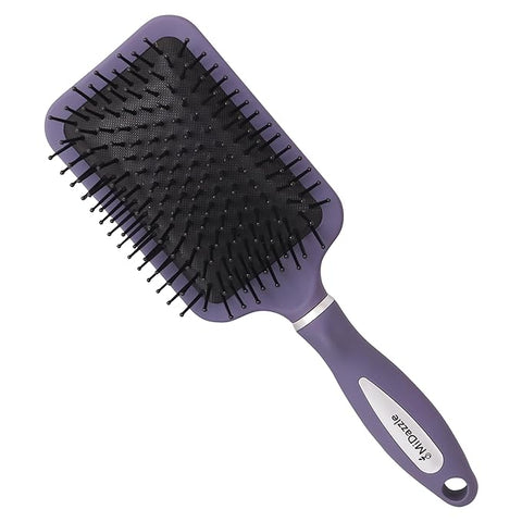 Premium Paddle Purple with silver grip Hair Brush