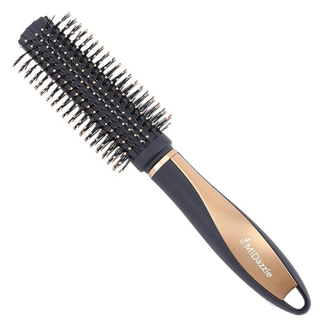 Premium Black Gold Round Hair Brush