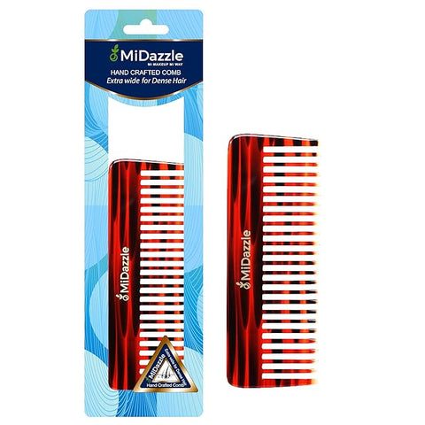 Midazzle Handmade Shampoo Hair Comb with Wide Teeth for Men and Women (MIHC2216)